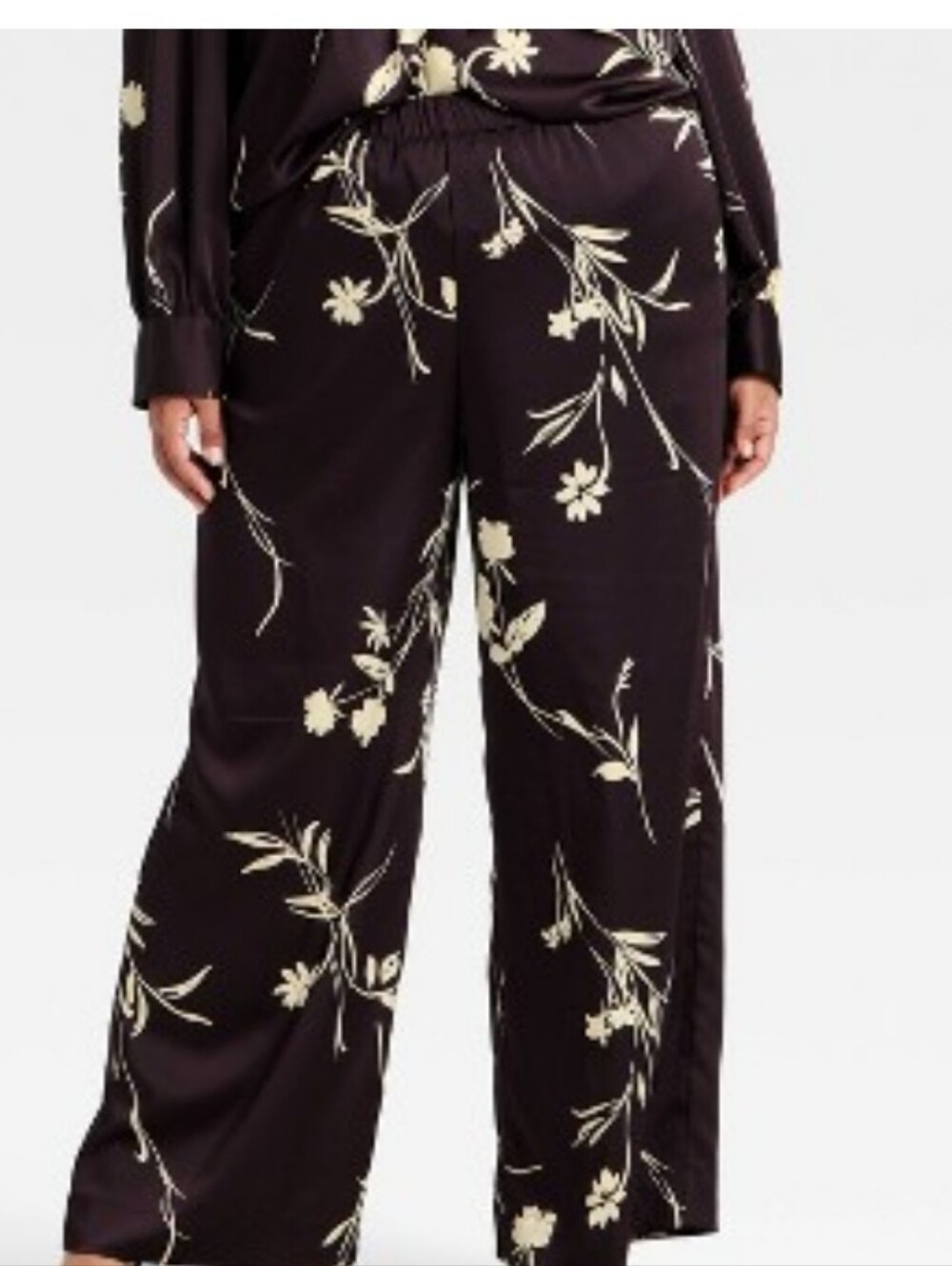 Women's Satin Pull On Pants A New Day Size 2x